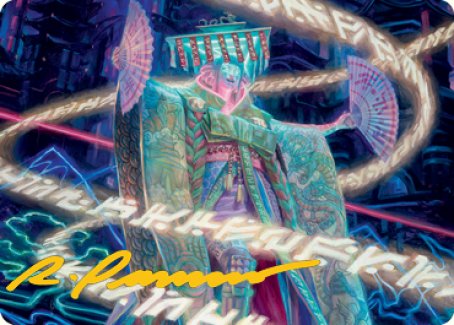 Satsuki, the Living Lore Art Card (Gold-Stamped Signature) [Kamigawa: Neon Dynasty Art Series] | Enigma On Main