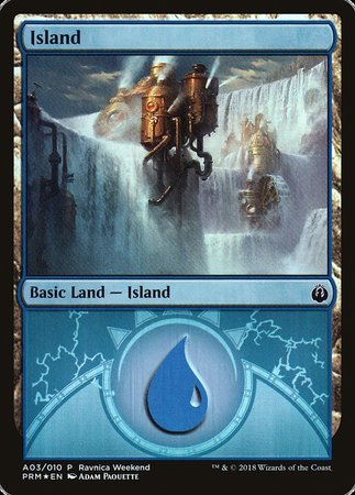 Island - Izzet (A03) [GRN Ravnica Weekend] | Enigma On Main