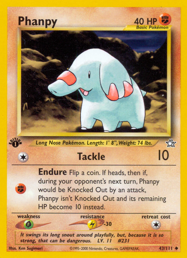 Phanpy (43/111) [Neo Genesis 1st Edition] | Enigma On Main