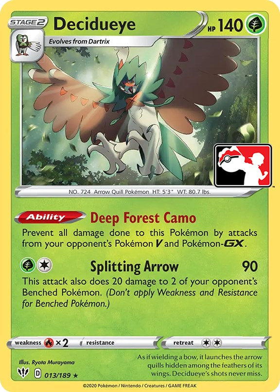 Decidueye (013/189) [Prize Pack Series One] | Enigma On Main