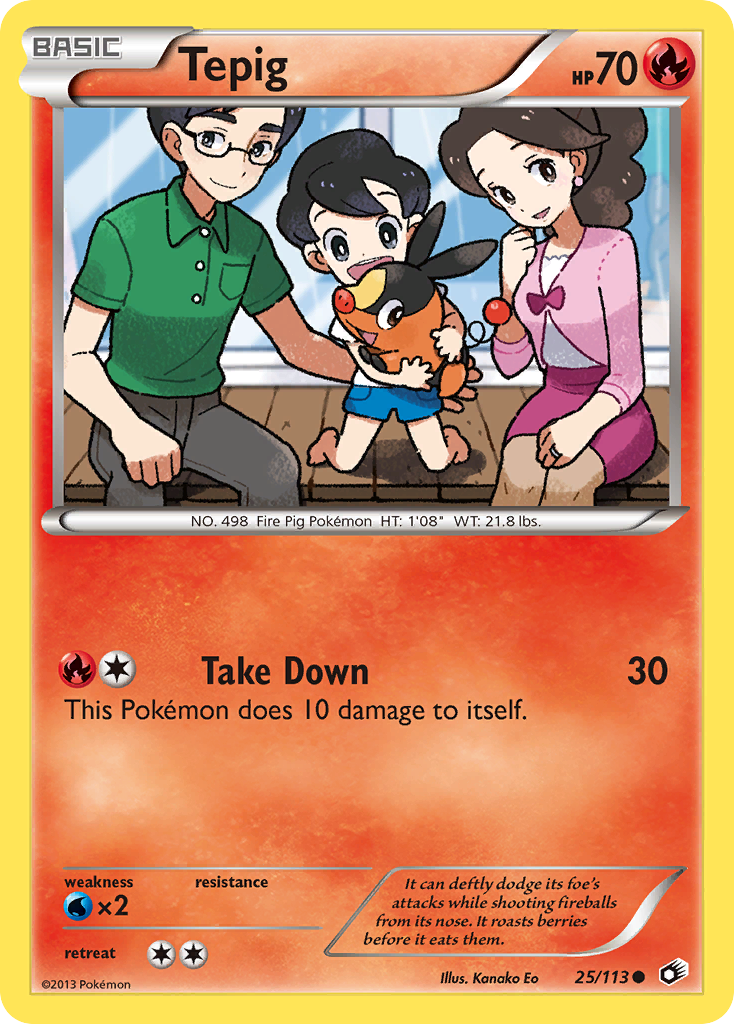 Tepig (25/113) [Black & White: Legendary Treasures] | Enigma On Main