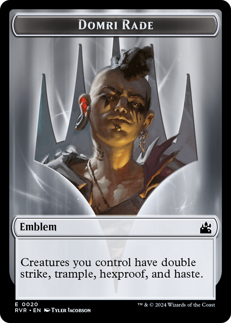 Domri Rade Emblem [Ravnica Remastered Tokens] | Enigma On Main