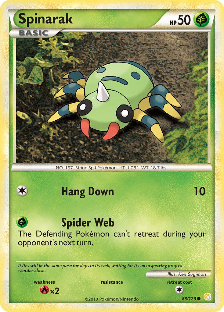 Spinarak (83/123) [HeartGold & SoulSilver: Base Set] | Enigma On Main