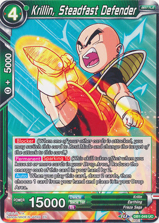 Krillin, Steadfast Defender (DB1-049) [Dragon Brawl] | Enigma On Main