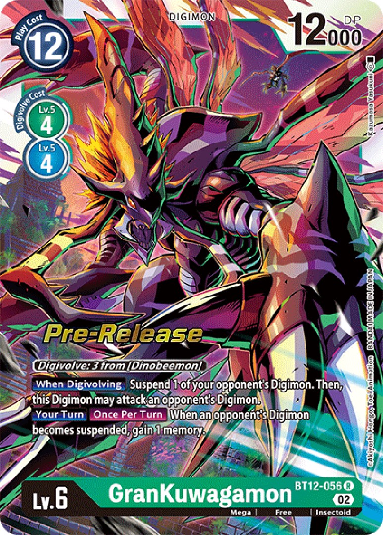 GranKuwagamon [BT12-056] [Across Time Pre-Release Cards] | Enigma On Main