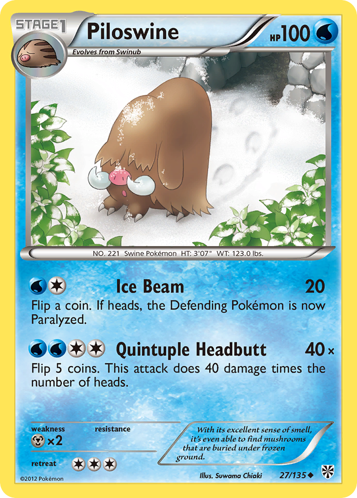 Piloswine (27/135) [Black & White: Plasma Storm] | Enigma On Main