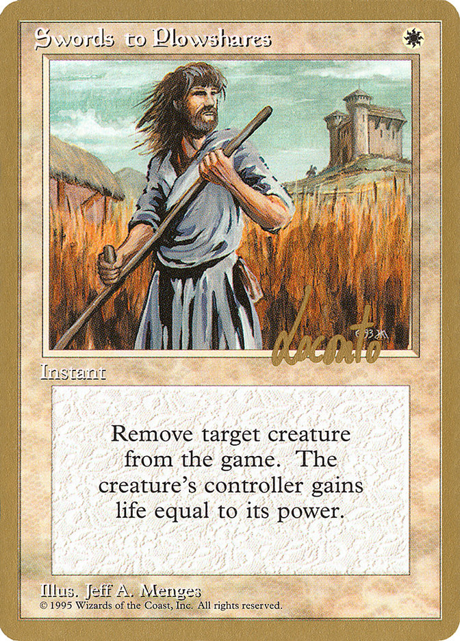 Swords to Plowshares (Michael Loconto) [Pro Tour Collector Set] | Enigma On Main