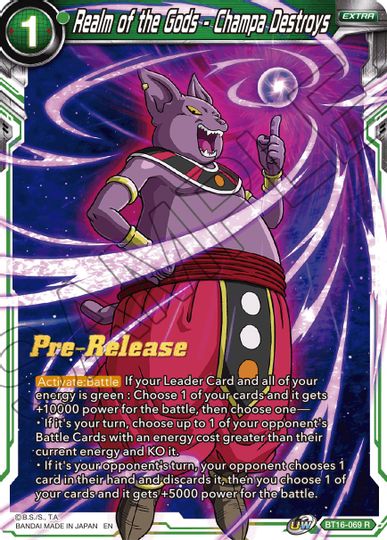 Realm of the Gods - Champa Destroys (BT16-069) [Realm of the Gods Prerelease Promos] | Enigma On Main