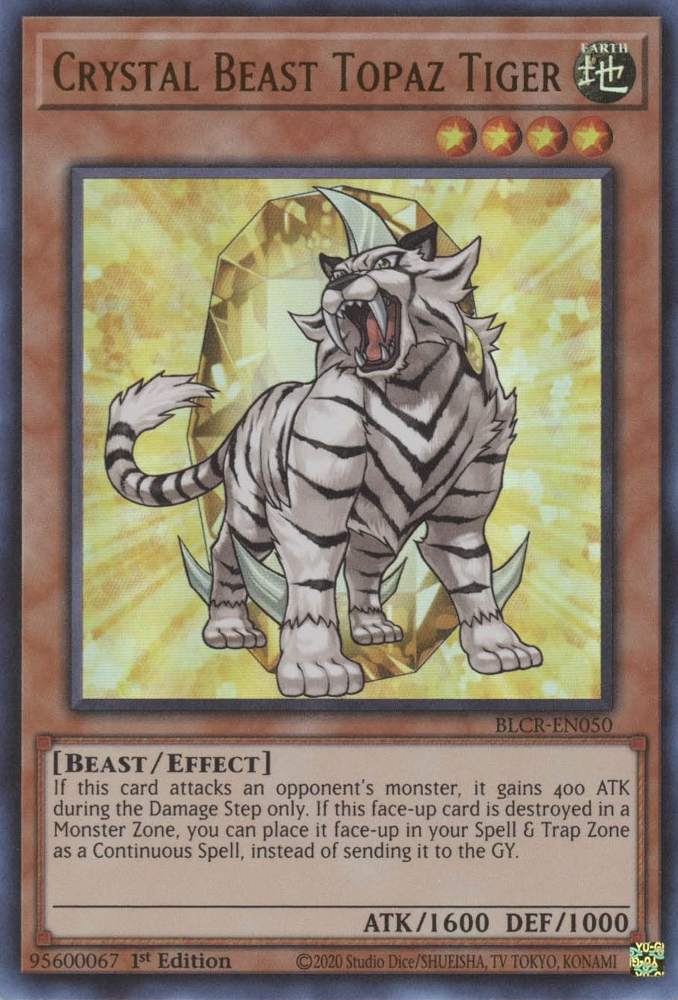 Crystal Beast Topaz Tiger [BLCR-EN050] Ultra Rare | Enigma On Main