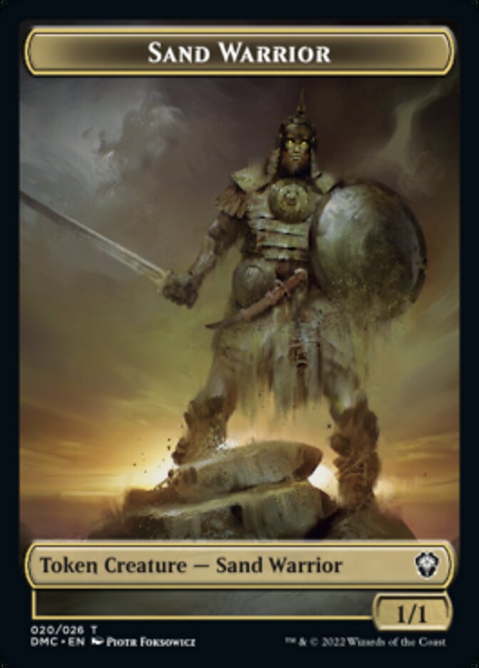 Soldier // Sand Warrior Double-sided Token [Dominaria United Tokens] | Enigma On Main