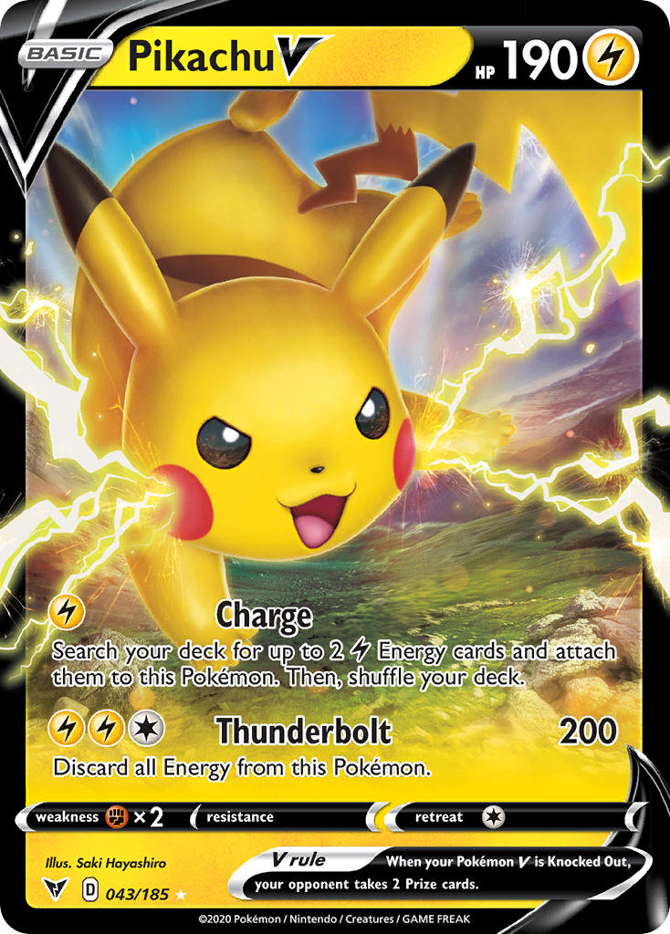 Pikachu V (043/185) [Sword & Shield: Vivid Voltage] | Enigma On Main