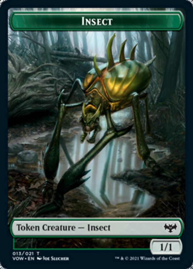 Insect // Spirit (002) Double-sided Token [Innistrad: Crimson Vow Tokens] | Enigma On Main