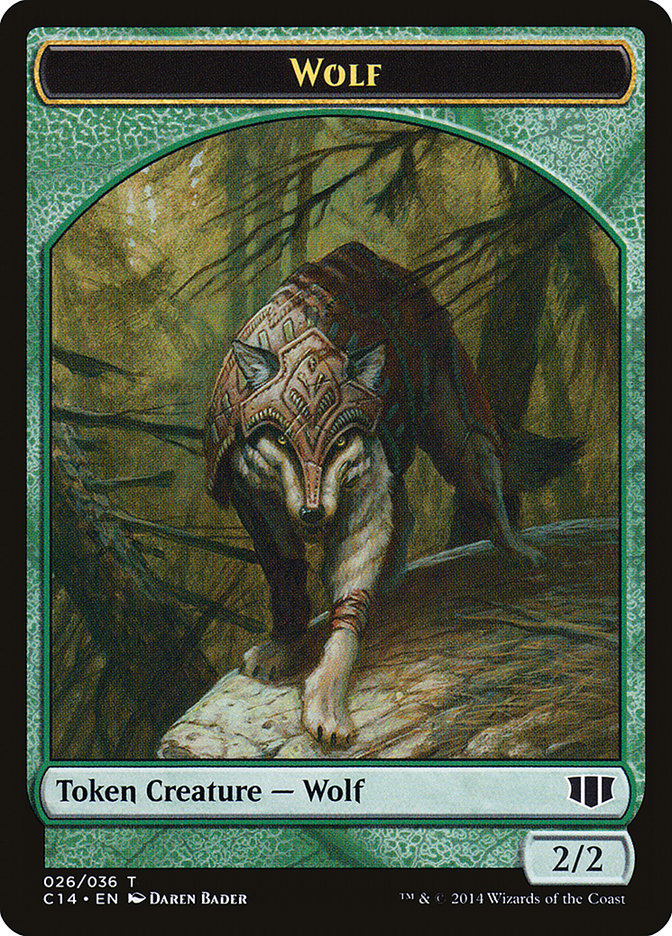 Treefolk // Wolf Double-sided Token [Commander 2014 Tokens] | Enigma On Main