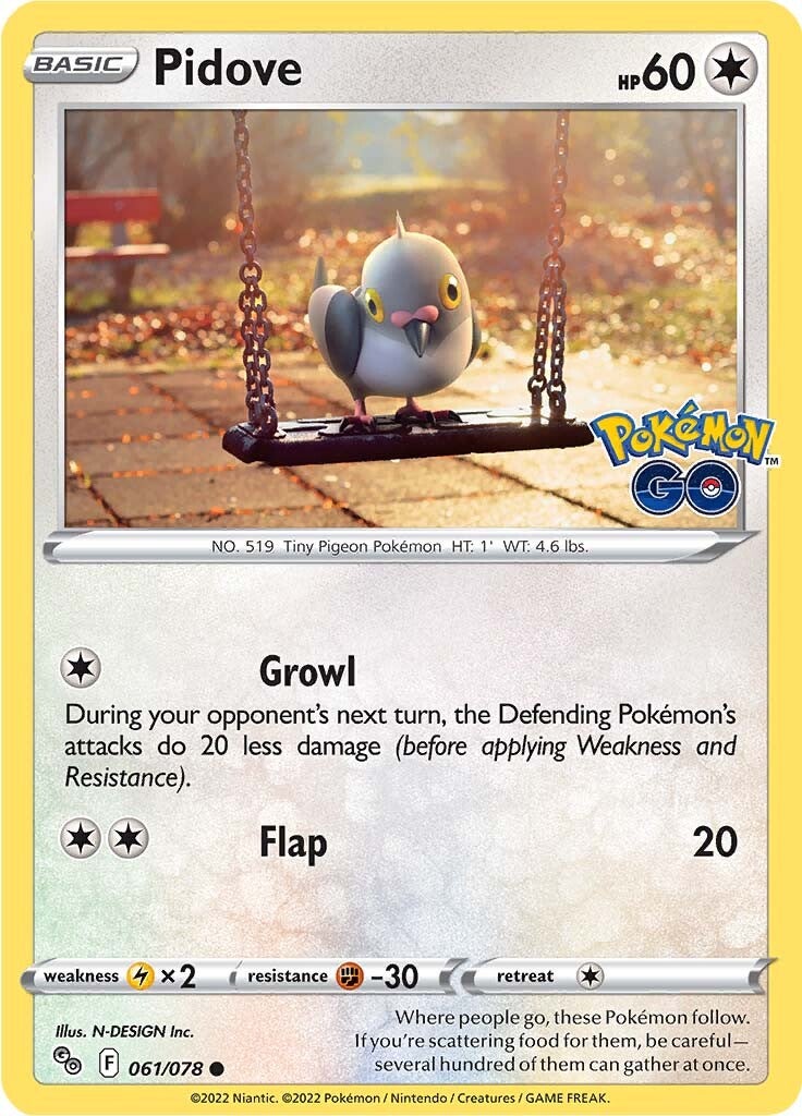 Pidove (061/078) [Pokémon GO] | Enigma On Main