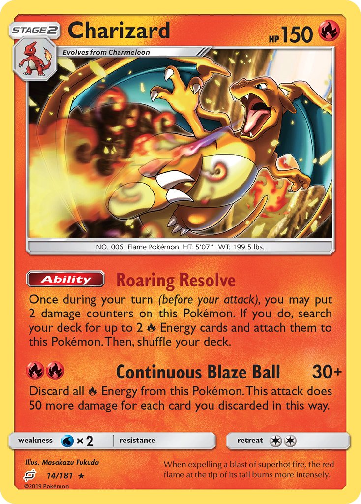 Charizard (14/181) (Theme Deck Exclusive) [Sun & Moon: Team Up] | Enigma On Main