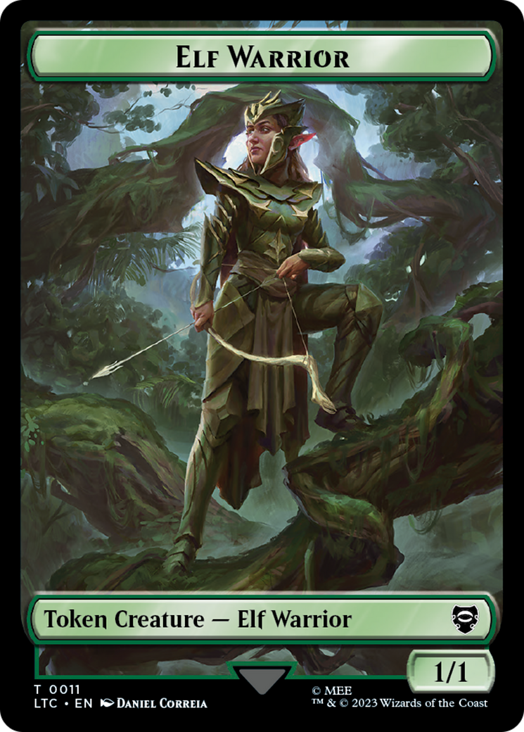 Elf Warrior // Bird Double Sided Token [The Lord of the Rings: Tales of Middle-Earth Commander Tokens] | Enigma On Main