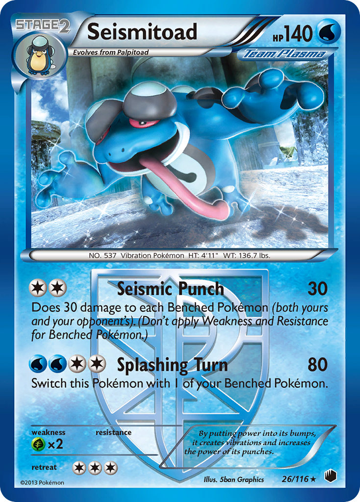 Seismitoad (26/116) [Black & White: Plasma Freeze] | Enigma On Main