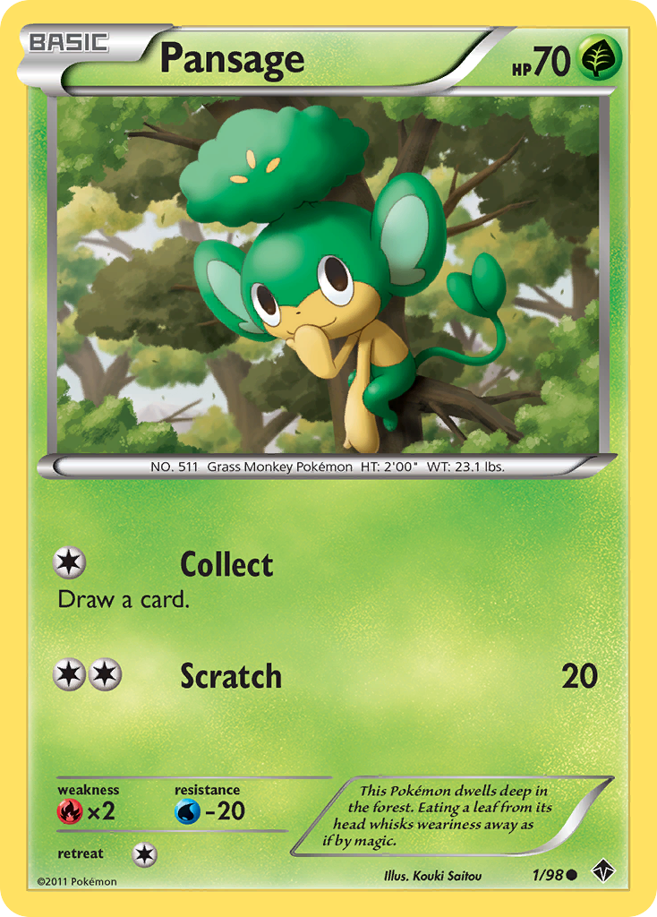 Pansage (1/98) [Black & White: Emerging Powers] | Enigma On Main