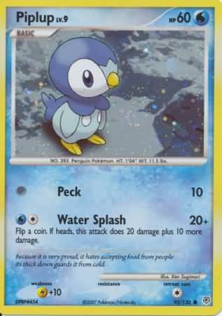 Piplup (93/130) (Cosmos Holo) [Diamond & Pearl: Base Set] | Enigma On Main