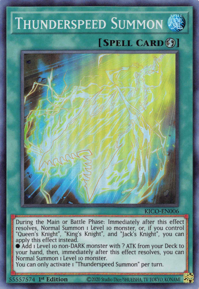 Thunderspeed Summon (Super Rare) [KICO-EN006] Super Rare | Enigma On Main