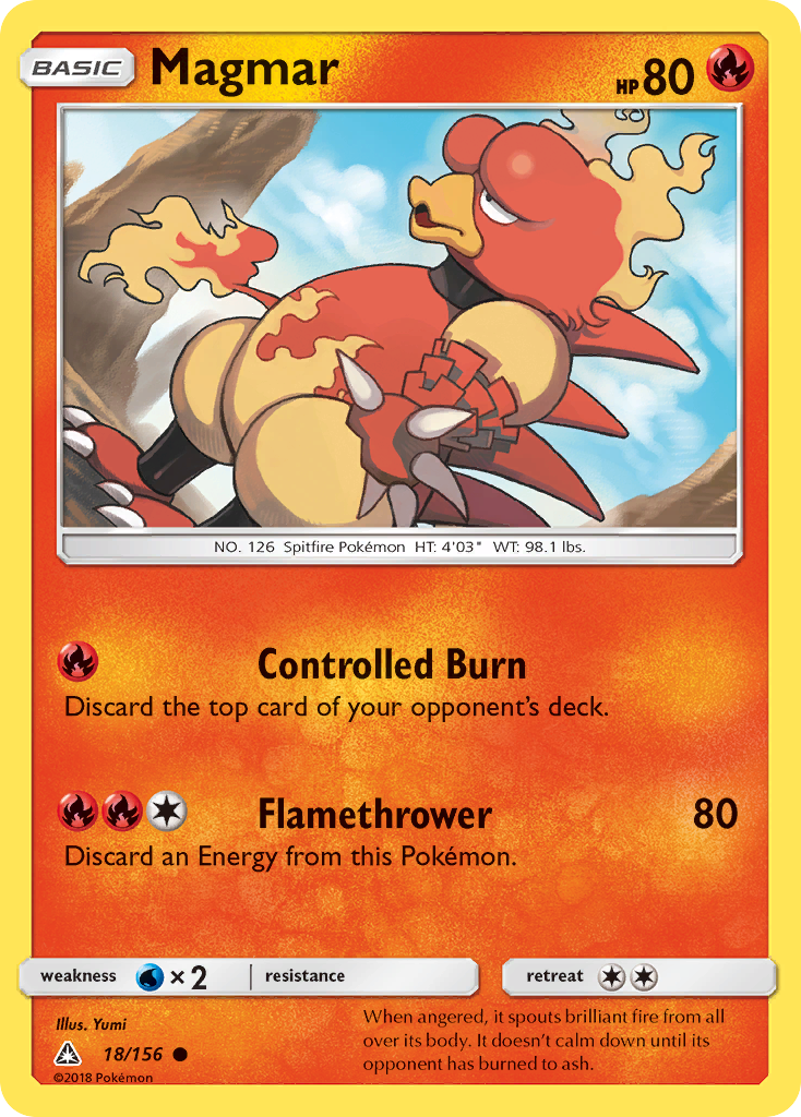 Magmar (18/156) [Sun & Moon: Ultra Prism] | Enigma On Main