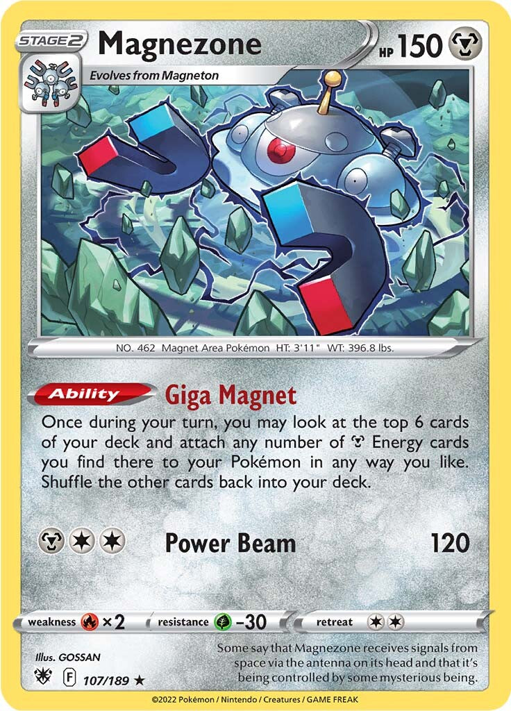 Magnezone (107/189) (Theme Deck Exclusive) [Sword & Shield: Astral Radiance] | Enigma On Main