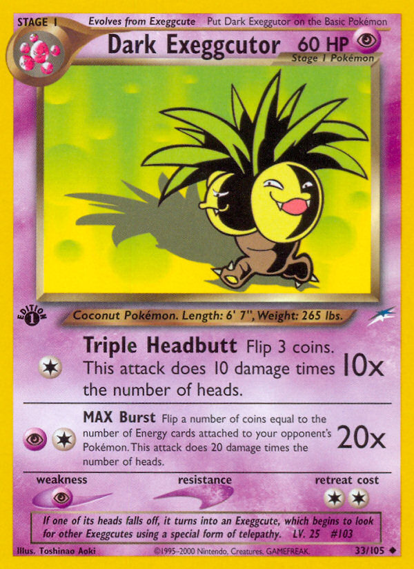 Dark Exeggutor (33/105) [Neo Destiny 1st Edition] | Enigma On Main