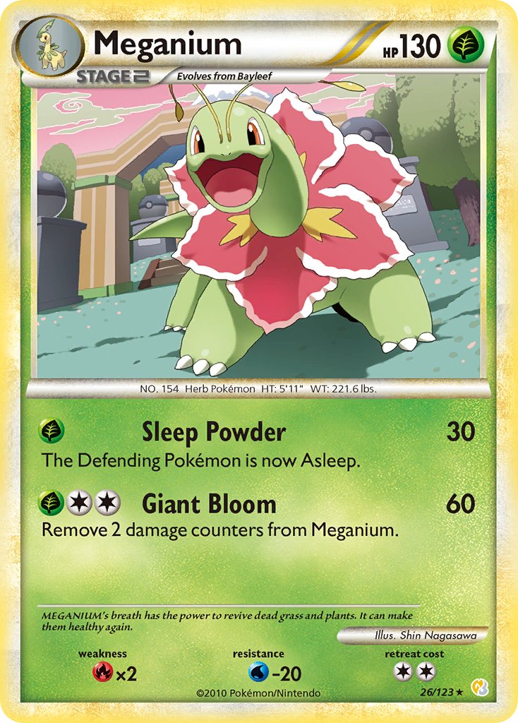 Meganium (26/123) (Theme Deck Exclusive) [HeartGold & SoulSilver: Base Set] | Enigma On Main