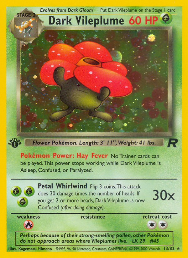 Dark Vileplume (13/82) [Team Rocket 1st Edition] | Enigma On Main