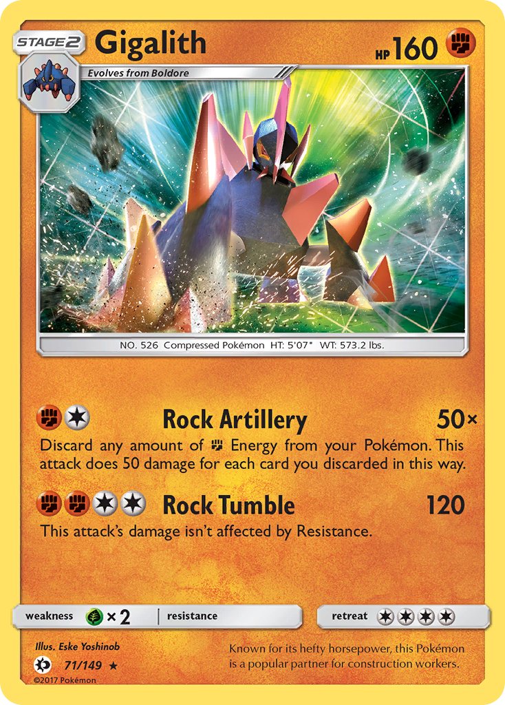 Gigalith (71/149) (Cosmos Holo) (Blister Exclusive) [Sun & Moon: Base Set] | Enigma On Main