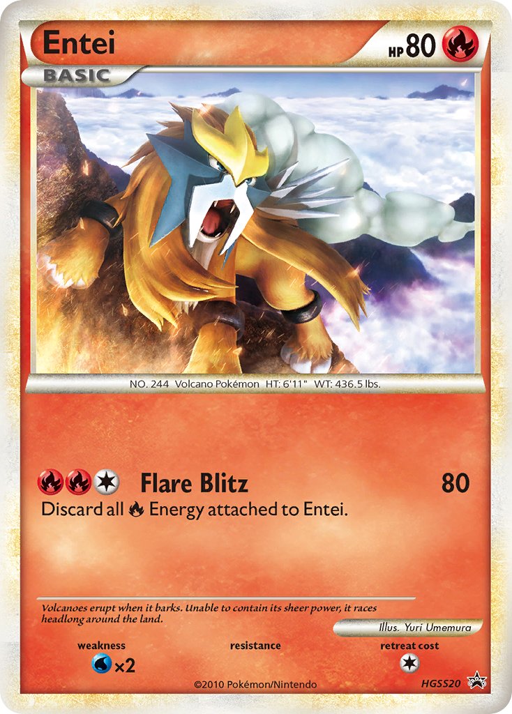 Entei (HGSS20) [HeartGold & SoulSilver: Black Star Promos] | Enigma On Main