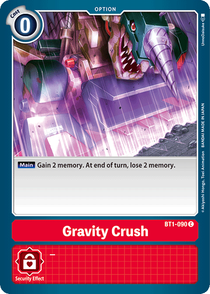 Gravity Crush [BT1-090] [Release Special Booster Ver.1.0] | Enigma On Main