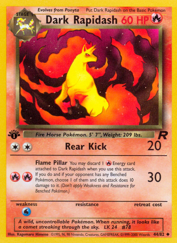 Dark Rapidash (44/82) [Team Rocket 1st Edition] | Enigma On Main