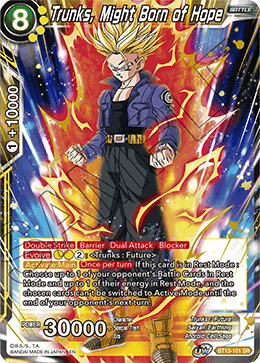 Trunks, Might Born of Hope (Super Rare) [BT13-101] | Enigma On Main