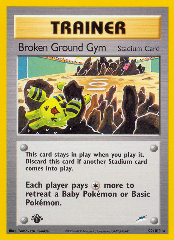 Broken Ground Gym (92/105) [Neo Destiny 1st Edition] | Enigma On Main