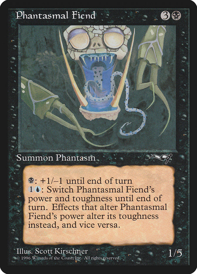 Phantasmal Fiend (Dark Green Background) [Alliances] | Enigma On Main