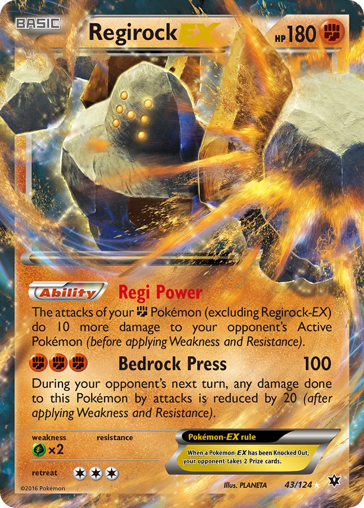 Regirock EX (43/124) [XY: Fates Collide] | Enigma On Main