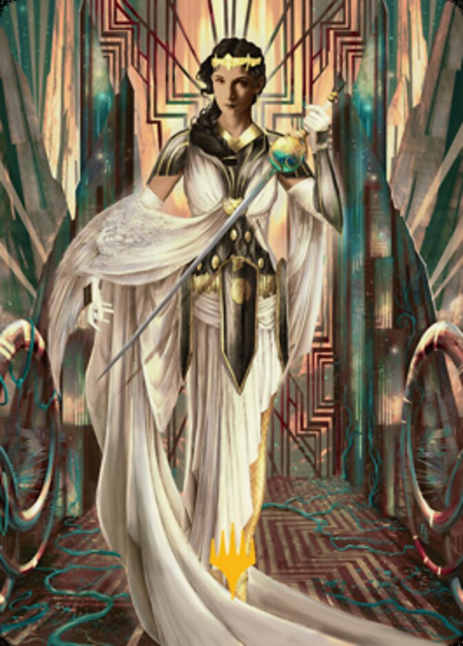 Elspeth Resplendent 2 Art Card (Gold-Stamped Signature) [Streets of New Capenna Art Series] | Enigma On Main