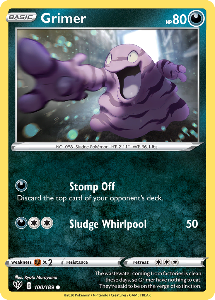 Grimer (100/189) [Sword & Shield: Darkness Ablaze] | Enigma On Main