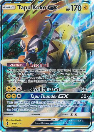 Tapu Koko GX (47/145) (Jumbo Card) [Sun & Moon: Guardians Rising] | Enigma On Main