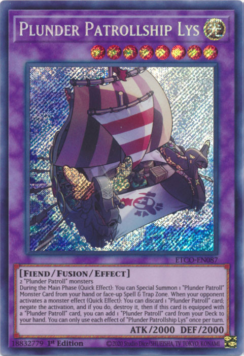 Plunder Patrollship Lys [ETCO-EN087] Secret Rare | Enigma On Main