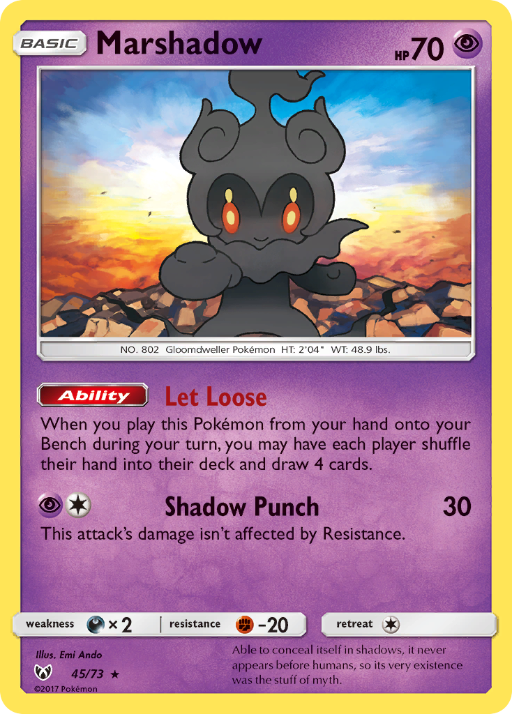 Marshadow (45/73) [Sun & Moon: Shining Legends] | Enigma On Main