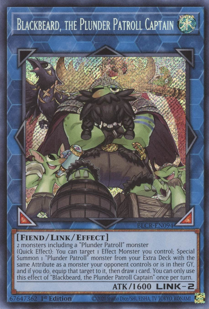 Blackbeard, the Plunder Patroll Captain [BLCR-EN094] Secret Rare | Enigma On Main