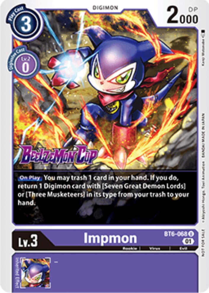 Impmon [BT6-068] (Beelzemon Cup Participation) [Starter Deck: Beelzemon Advanced Deck Set Promos] | Enigma On Main