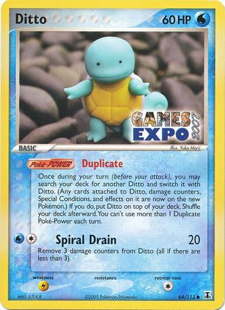 Ditto (64/113) (Games Expo Exclusive) [EX: Delta Species] | Enigma On Main