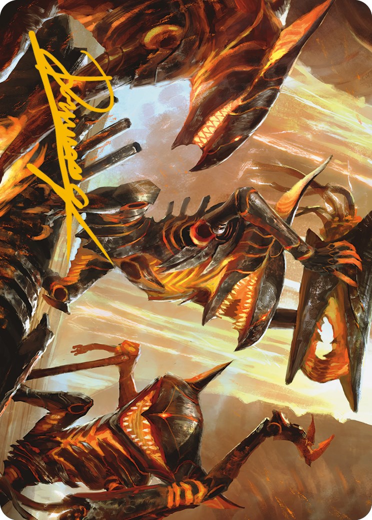 Gleeful Demolition Art Card (Gold-Stamped Signature) [Phyrexia: All Will Be One Art Series] | Enigma On Main