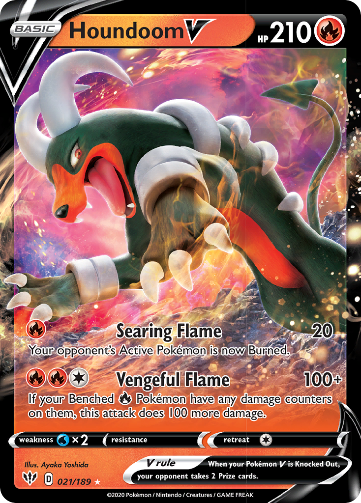 Houndoom V (021/189) [Sword & Shield: Darkness Ablaze] | Enigma On Main