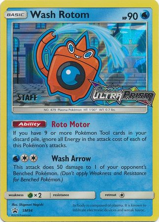 Wash Rotom (SM94) (Staff Prerelease Promo) [Sun & Moon: Black Star Promos] | Enigma On Main