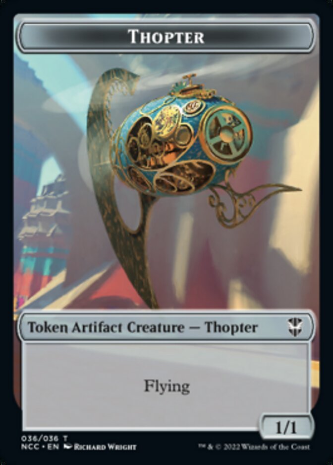 Thopter // Treasure (013) Double-sided Token [Streets of New Capenna Commander Tokens] | Enigma On Main