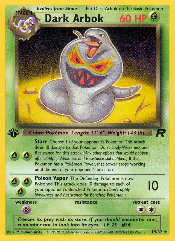 Dark Arbok (19/82) [Team Rocket 1st Edition] | Enigma On Main